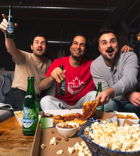 Cheering for Team Canada with Steam Whistle Pilsner